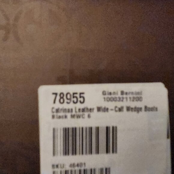 Giani Bernini "Catrinaa" Leather Black Boots. NIB. Size 6 Wide Calf. - Picture 10 of 12